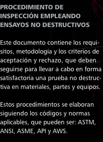 PROCEDIMIENTO DE INSPECCIN EMPLEANDO ENSAYOS